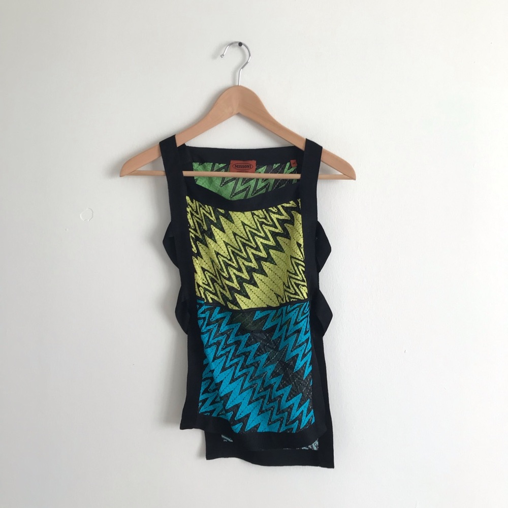 Missoni open side zig zag tank top sz38